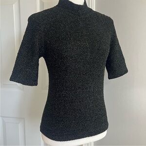 Zara Black Short Sleeve Top Size S
